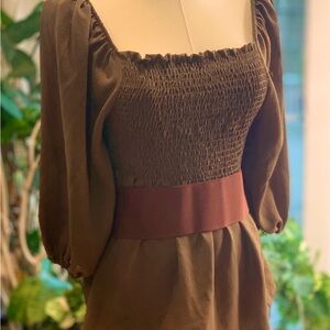 Smocked Long Sleeve Top